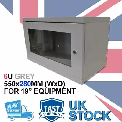£72.99 • Buy 6U 19  280MM Network Cabinet Data Comms Wall Rack For Patch Panel, Switch, PDU -