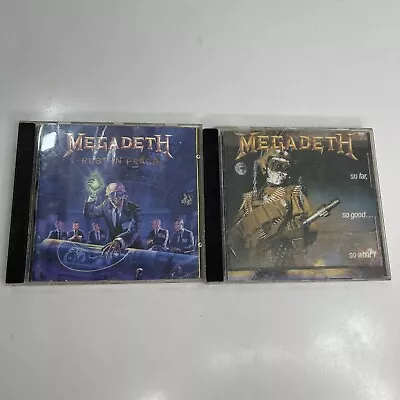 Rust In Peace And So Far So Good…so What Lot Of 2 Megadeth CD Poor Condition • $14.99