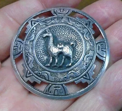 VTG Sterling Silver - PERU  Brooch Pin With LLama Or Vicuna • $25