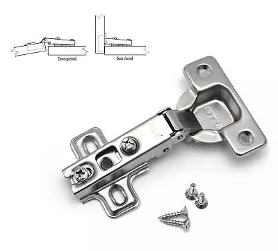 2 X STANDARD KITCHEN CABINET DOOR HINGE 35 Mm  + Screws • £2.93