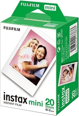 20 Shots Pack FUJIFILM Instax Mini Film Fujifilm Mini 11 9 8 7s Mini 90 50 40 • £15.49