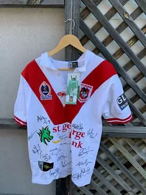 $225 • Buy St.george Dragons Nrl Rugby League Football Signed Team Sports Jersey Shirt