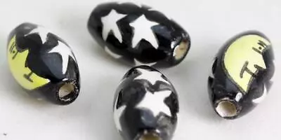 £6.50 • Buy Ceramic Glazed Hair -Crafts  BEADS Geometrical - Hand Painted In Peru  V038 CB