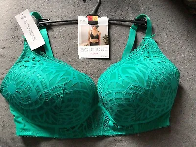Non Wired Plunge Bra Size 40e From M&s Bnwt Rrp £20 Jade Green  • £8
