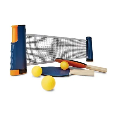 Table Tennis Net And Post Set With Extendable Mini Posts Portable Bats Balls • $20.72