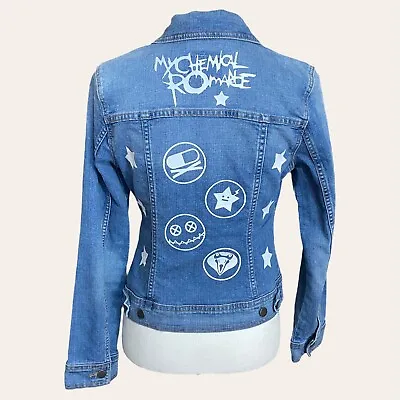 MY CHEMICAL ROMANCE Old Navy Denim Jean Jacket Women’s Small Girls Large MCR • £33.26