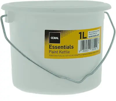 73310 Essentials Plastic Paint Kettle Container With Metal Handle For Paints And • £3.23