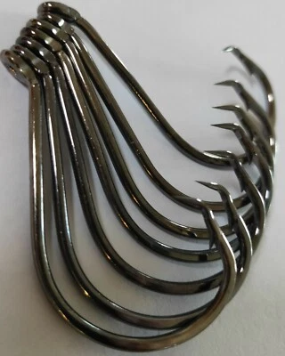 8/0 QUALITY Chemically Sharpened Offset Octopus  Circle Hooks 50 Pack  • $14.50