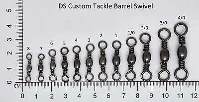 50 Pcs Barrel Swivel  Size 8 To 4/0 Fishing Tackle Rolling Connector • $17.99