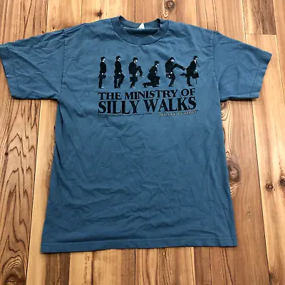 Alstyle Blue Graphic The Ministry Of Silly Walks 2013 T-shirt Adult Size L • $11
