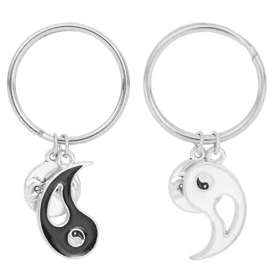  Metal (stainless Steel) Yin And Yang Keychain Lovers Hair Ties • £5.49