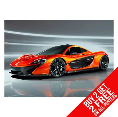  Mclaren Gt3 P1 Supercar Poster Art Print A4 A3 Size - Buy 2 Get Any 2 Free • £8.97