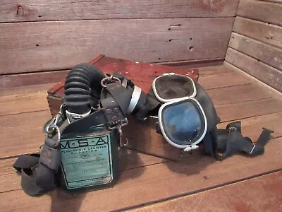 Vintage 1960 Gas Mask With Filter Military Field Gear Chemical Biological • $99.99