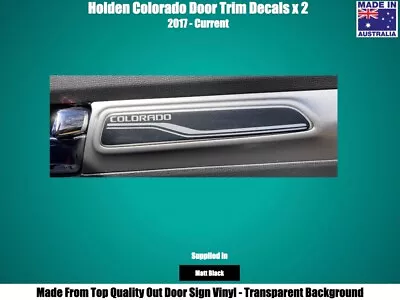 HOLDEN COLORADO  - DOOR TRIM DECALS STICKERS X 2 • $10.95