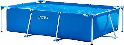 Intex 28272 Metal Frame Rectangular Pool Without Filter Pump 3834 L Blue • £84.99