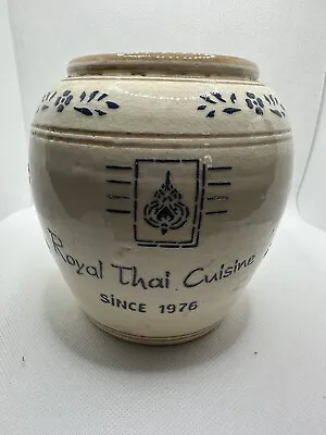 Royal Thai Cuisine Restaurant Since 1976 Dragon Ceramic Vase California 4.9 Inch • $25