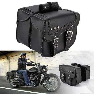 $124.99 • Buy Motorcycle Saddle Bags For Yamaha V Star XVS 650 950 1100 1300 Custom Classic