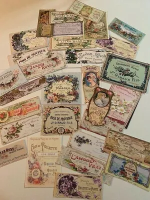 Vintage Style Perfume Labels DIE CUTS/Gift Tags 30 Piece/Paris~Victorian-New Lot • $9.89