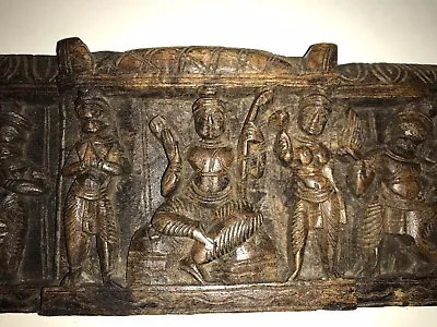 £75 • Buy 19th Century Ramayana Sankist Panel Hand Carved In A Heavy Hard Wood