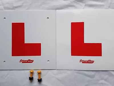 L PLATES (Rigid) MOTORCYCLE SCOOTER L PLATES FRONT/REAR 1X RIGID 1X STICKER • £4.89