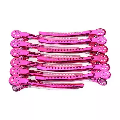 12 Steel Hair Sectioning Clips Pins Grips 3.7x0.6 Inches • £8.53