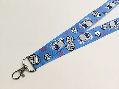 Blue Love Volleyball ID Lanyard With Lobster Claw Clasp • $11.75