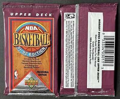 Upper Deck 1991-1992 Nba Basketball 12 Cards Pack Sealed Jordan Bird Johnson • £5.49