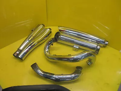 Oem 2002-2004 Harley-davidson V-rod Vrod Vrsca Vrscb Full Chrome Exhaust System  • $549.99