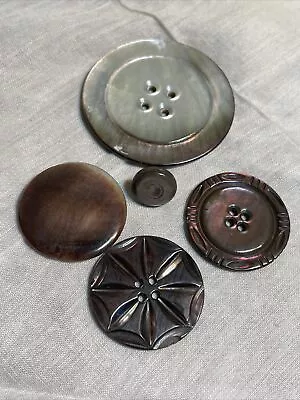 Vintage Abalone Shell Mother Of Pearl Mixed Lot Buttons 12-23 • $5