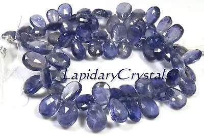 Natural Blue Iolite Pear Beads 8 Strand Iolite Faceted Gemstone Beads DIY LC-459 • $26.59