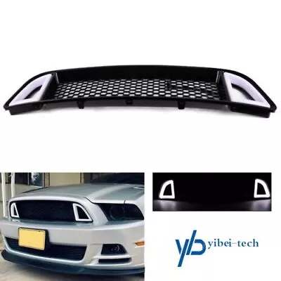 Front Upper Grill Grille W/ DRL LED Light For 2013-2014 Ford Mustang Non-Shelby • $56.53