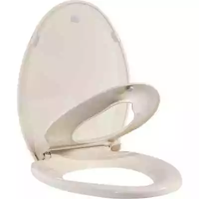 Elongated Toilet Seat W/ Toddler Potty Seat Built In Slow Close Color: Bone • £33.53