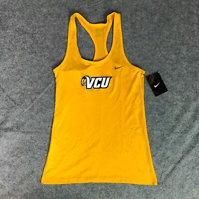 VCU Rams Womens Shirt Extra Small Nike Gold Tank Top Sleeveless NCAA Tennis NWT • $19.98