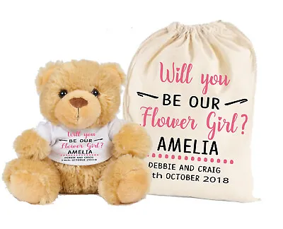 £12.99 • Buy Wedding Teddy Bear Gift | Personalised | Flower Girl, Bridesmaid Little Stars