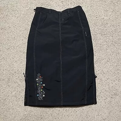 Womens 2XL (36x33) Skhoop Snow Skirt Floral Embroidered Winter Insulated Black • $79.99