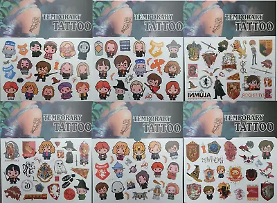 Harry Potter Kids Temporary Tattoo Sticker Party Supplies Lolly Loot Bag • $23.05