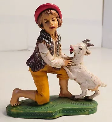 Vintage Plastic Italy Figurine Boy Man Goat Herder Frm Unbranded Nativity Figure • $29.97