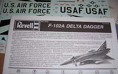 1/48  Revell / Monogram F-102A Delta Dagger  US Jet Fighter Interceptor  Bag Kit • $12.99