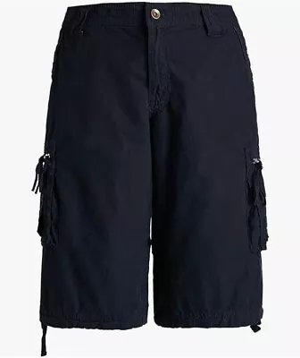 Men’s Lightweight Cotton Casual Cargo Shorts Classic - Size 40 - NAVY • $11.99