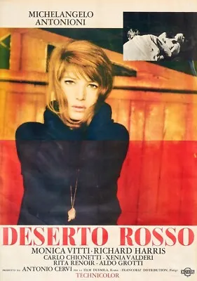 RED DESERT Italian 4F Movie Poster 55x79 ANTONIONI MONICA VITTI 1965 LINEN • $3500