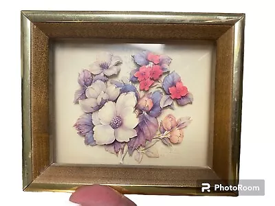 Vintage 3d Art Print Flowers • $25