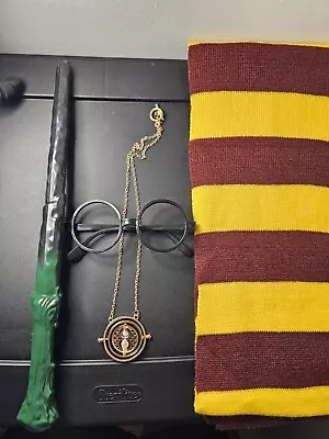 Harry Potter Scarf Wand Glasses Time Turner Necklace Scar Tattoo Costume • $9.99