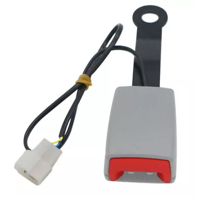 Gray Car Front Seat Belt Buckle Padding Socket Plug Connector W/Warning Cable • $11.99