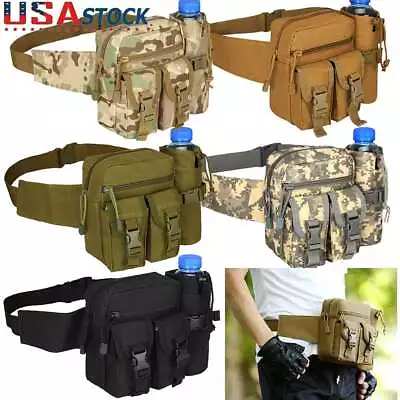 Tactical Fanny Pack Bumbag Waist Bag Military Hip Belt Outdoor Hiking Fishing US • $13.99