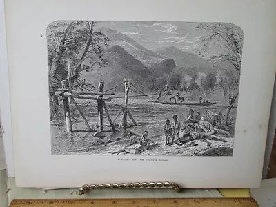 Vintage PrintFERRY ON FRENCH BROADPicturesque Americac1870s • $12