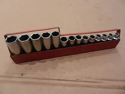 MAC Tools 14 Pc. Metric Semi-Deep 6-Point 3/8 Drive Socket Set W/ Tray • $145