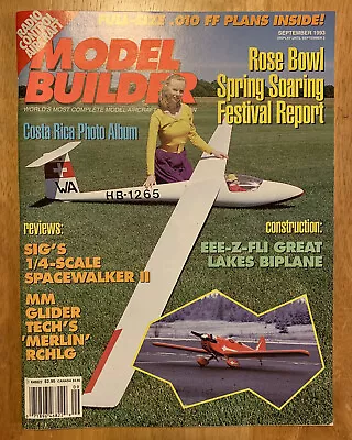 MODEL BUILDER Magazine September 1993 Aircraft Modeling RC Radio Control • $10.99