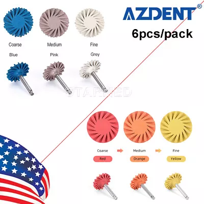 AZDENT Dental Composite Diamond Polishing Wheels RA Disc Burs Coarse/Medium/Fine • $87.31