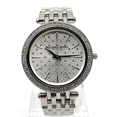 Michael Kors MK3404 Darci Glitz Silver Monogram Dial Ladies Women's Watch • $92.90