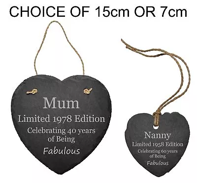 21st 30th 40th 50th 60th 65th 70th PERSONALISED BIRTHDAY SLATE PLAQUE SIGN GIFT • £9.95